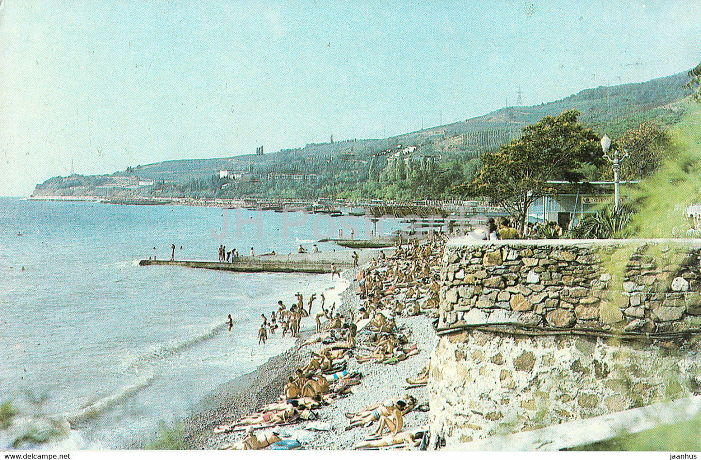 Gurzuf - beach - Crimea - 1990 - Ukraine USSR - unused - JH Postcards