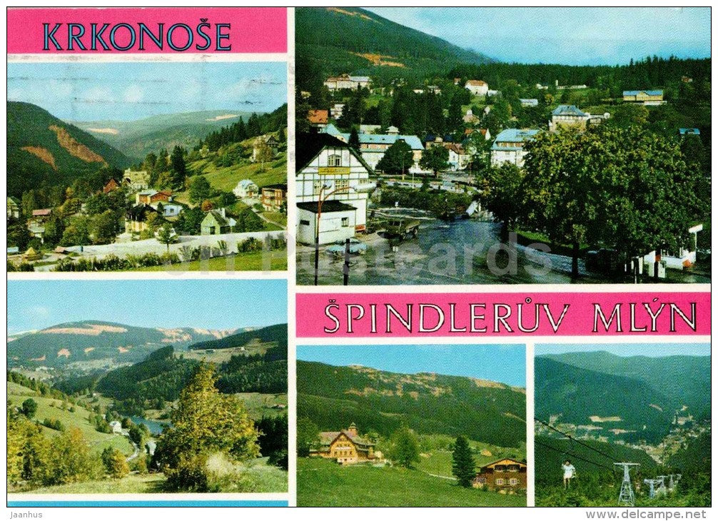 hotel complex and convalescent homes - St. Peter valley Krkonoše - Spindleruv Mlyn - Czechoslovakia - Czech - used - JH Postcards