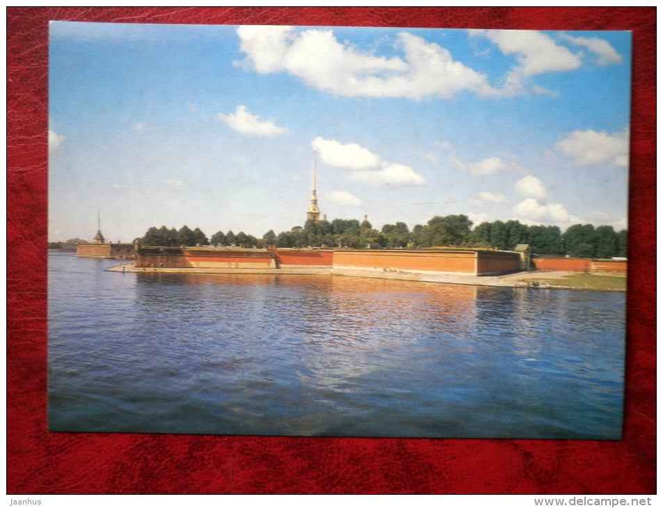 Leningrad - St. Petersburg - View of the Peter and Paul Fortress - 1986 - Russia - USSR - unused - JH Postcards