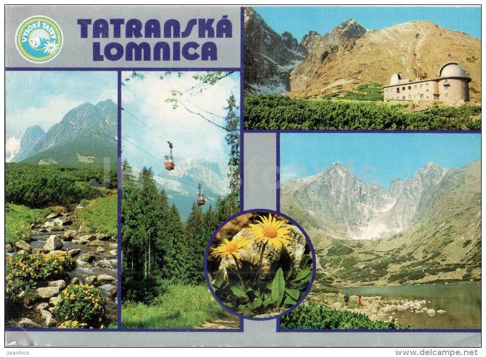 Tatranska Lomnica - Skalnate Pleso - observatory - Vysoke Tatry - High Tatras - Czechoslovakia - Slovakia - used - JH Postcards