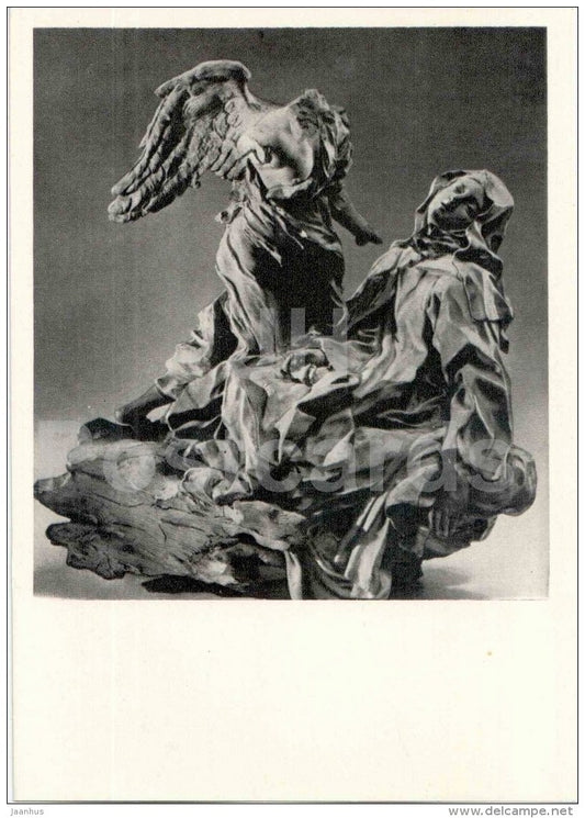 sculpture by Lorenzo Bernini - Ecstasy of St. Teresa - italian art - unused - JH Postcards