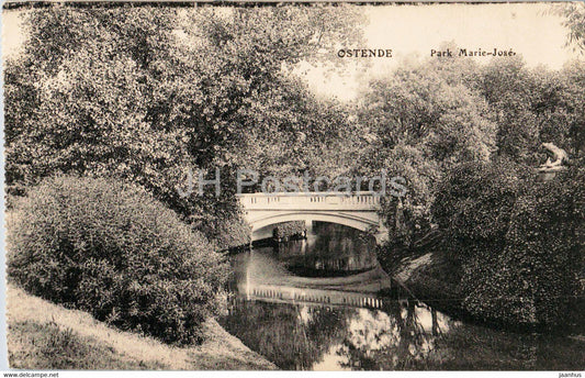 Ostende - Oostende - Park Marie Jose - old postcard - Belgium - unused - JH Postcards