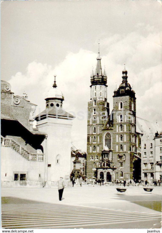 Krakow - Rynek Glowny - Main Market - 1970 - Poland - used - JH Postcards