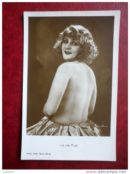 hungarian movie actress - Lia de Putti - cinema - 1029/1 - old postcard - Germany - unused - JH Postcards