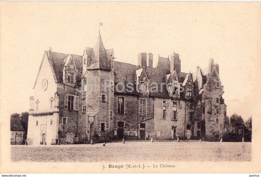 Bauge - Le Chateau - castle - old postcard - France - unused - JH Postcards