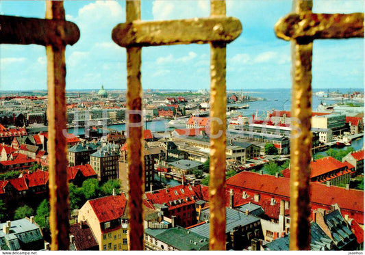 Copenhagen - Kobenhavn - Udsigt fra vor Frelsers Kirke - View from Our Saviour Church - T 124 - Denmark - unused - JH Postcards