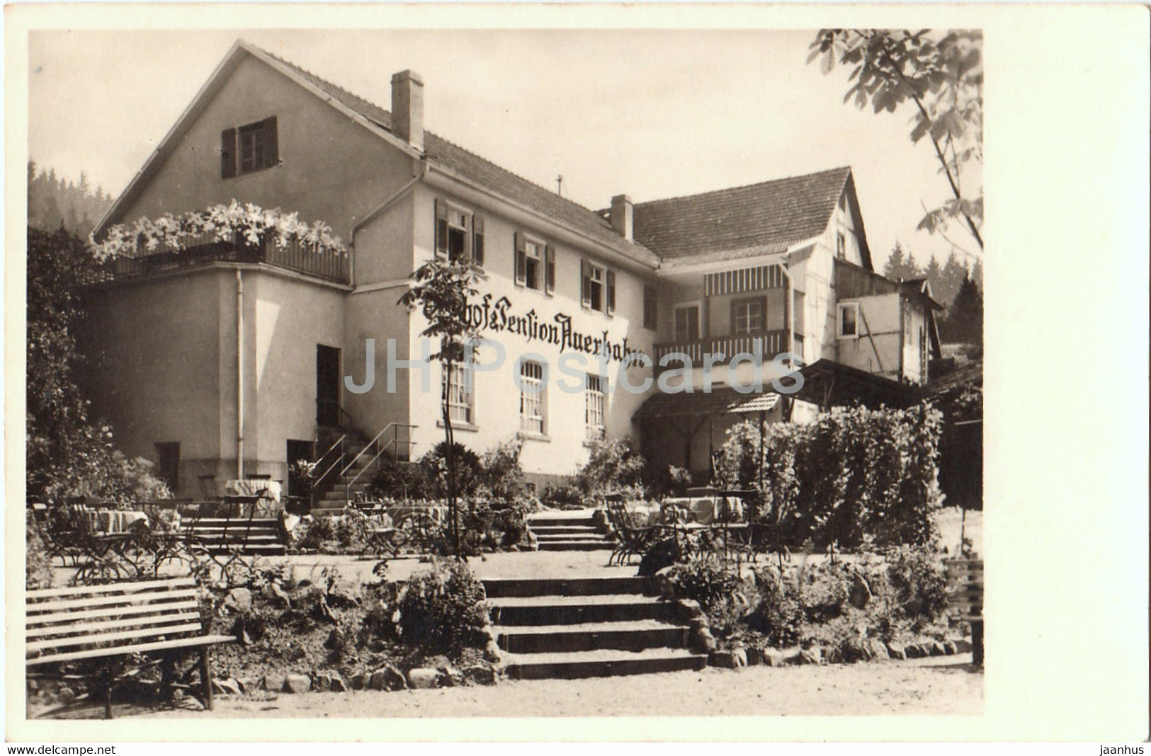 Luftkurort Gernsbach Scheuern im Murgtal - Gasthof u Pension Auerhahn - old postcard - Germany - unused - JH Postcards