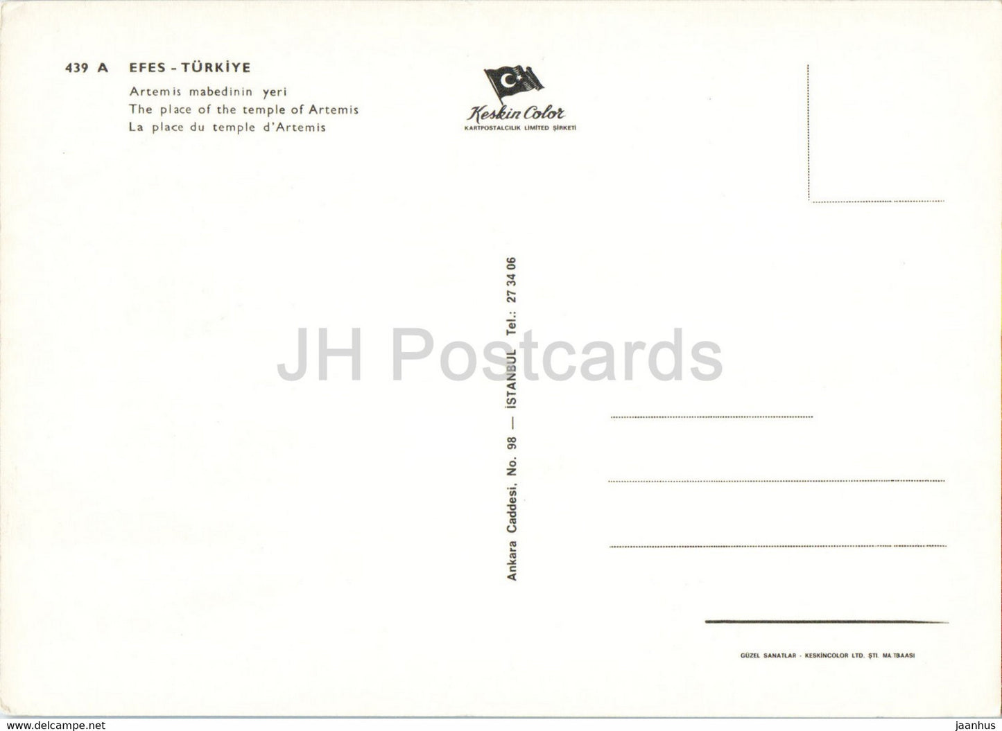 Ephèse - Efes - La place du Temple d'Artémis - 439 - Keskin - Turquie - inutilisé