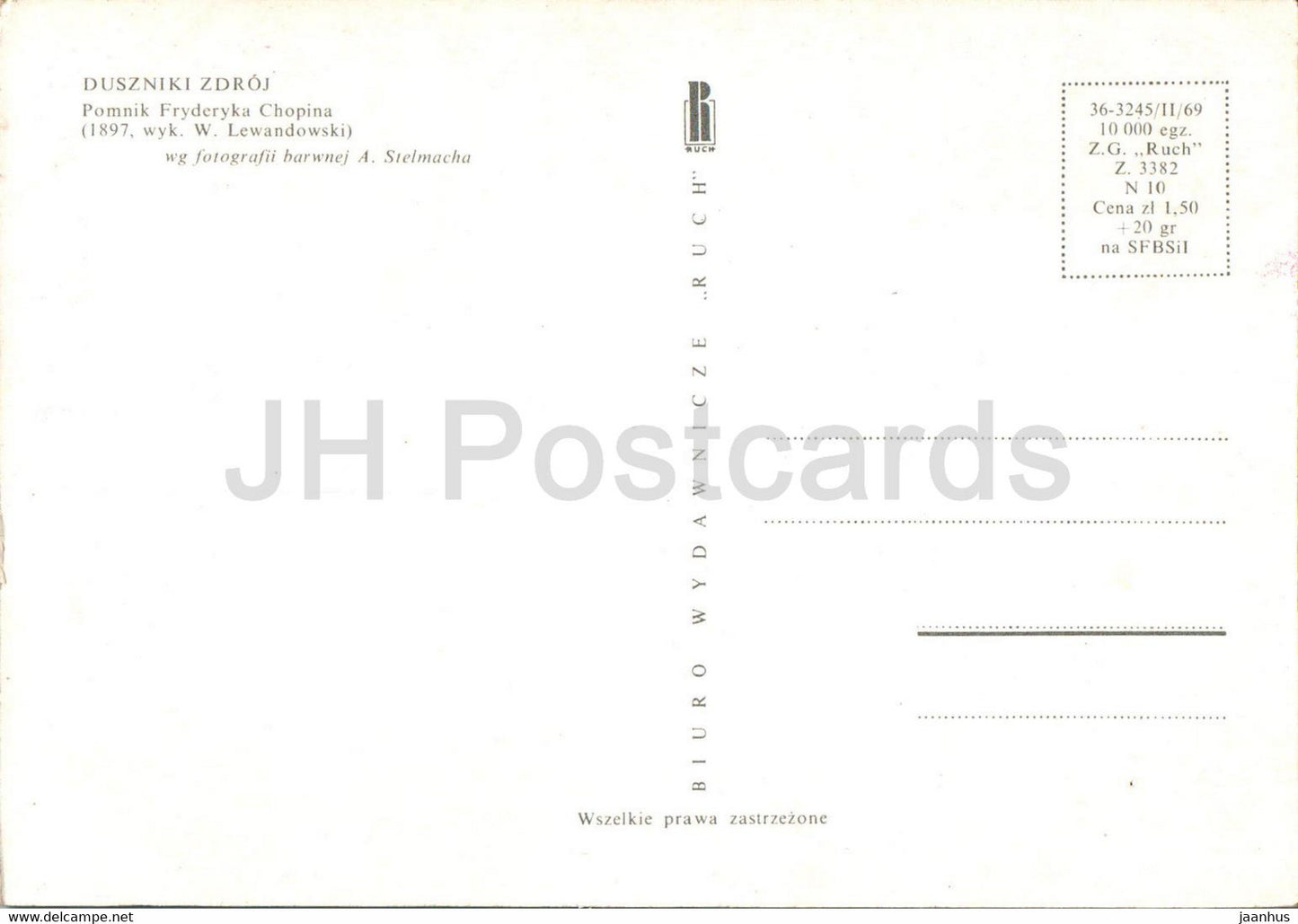 Duszniki Zdroj - Pomnik Fryderyka Chopina - monument to Polish composer Frederic Chopin - Poland - unused