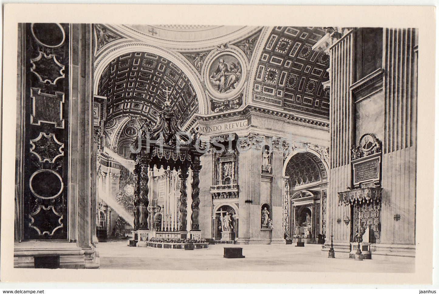 Roma - Rome - Basilica di S Pietro - Interno - cathedral - 4514-2 - old postcard - Italy - unused - JH Postcards