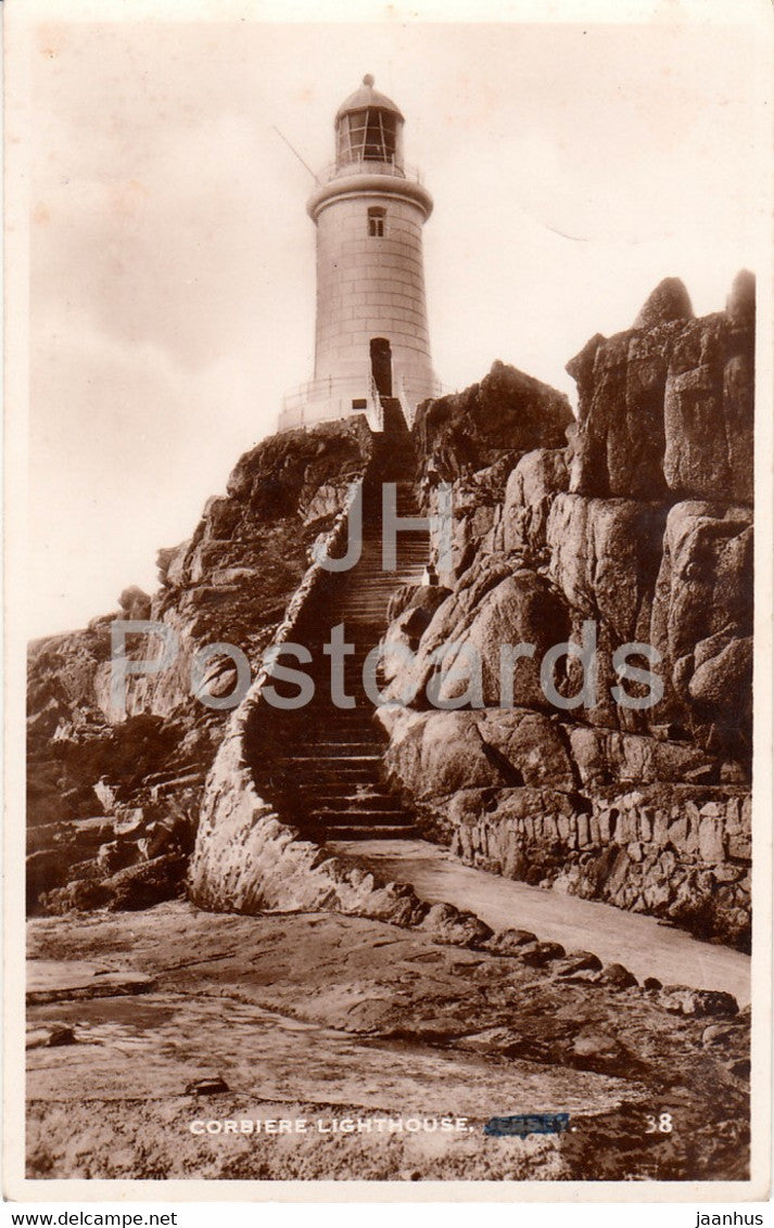 Corbiere Lighthouse - 38 - old postcard - Jersey - United Kingdom - used - JH Postcards