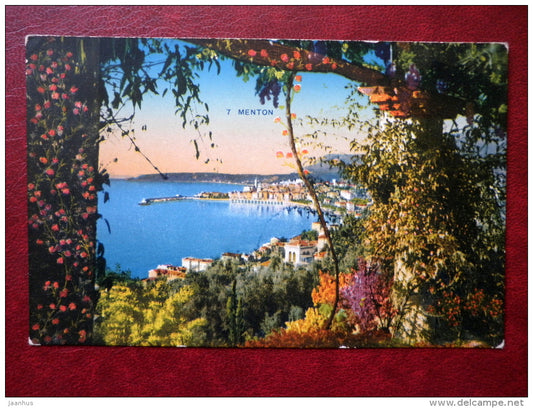 7 Menton - Garavan et le Cap-Martins - La Cote d´Azur - old postcard - France - unused - JH Postcards
