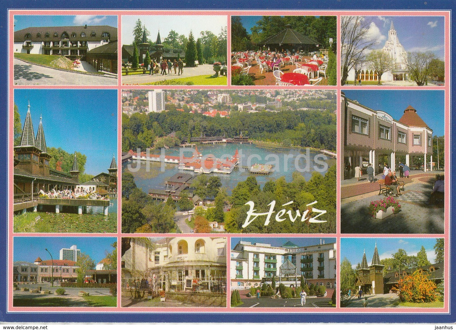 Heviz - architecture - multiview - 2002 - Hungary - used - JH Postcards