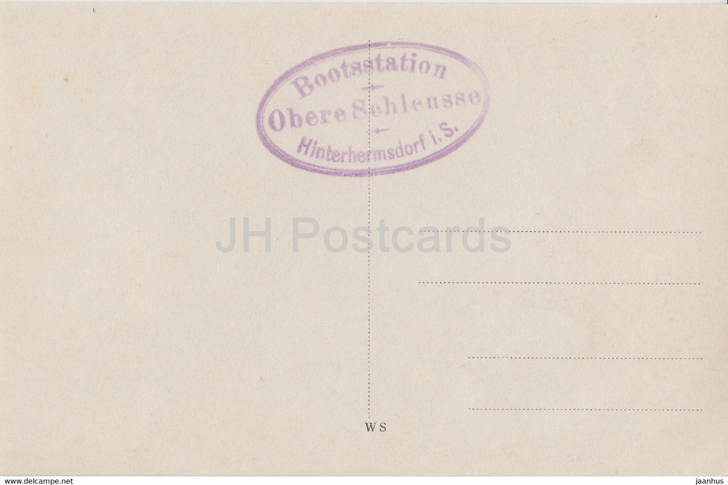 Bootsstation Obere Schleusse - Hinterhermsdorf i S - alte Ansichtskarte - Deutschland - ungebraucht