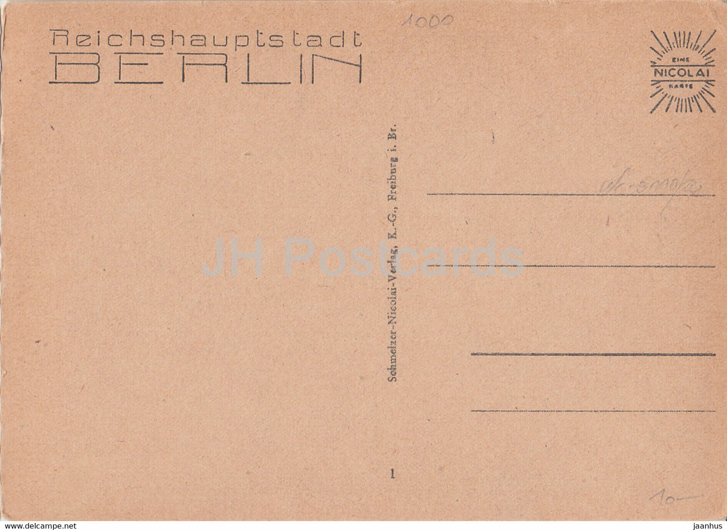 Berlin - Hochhaus an der Bendlerbrucke - Reichshaupstadt Berlin - old postcard - Germany - unused