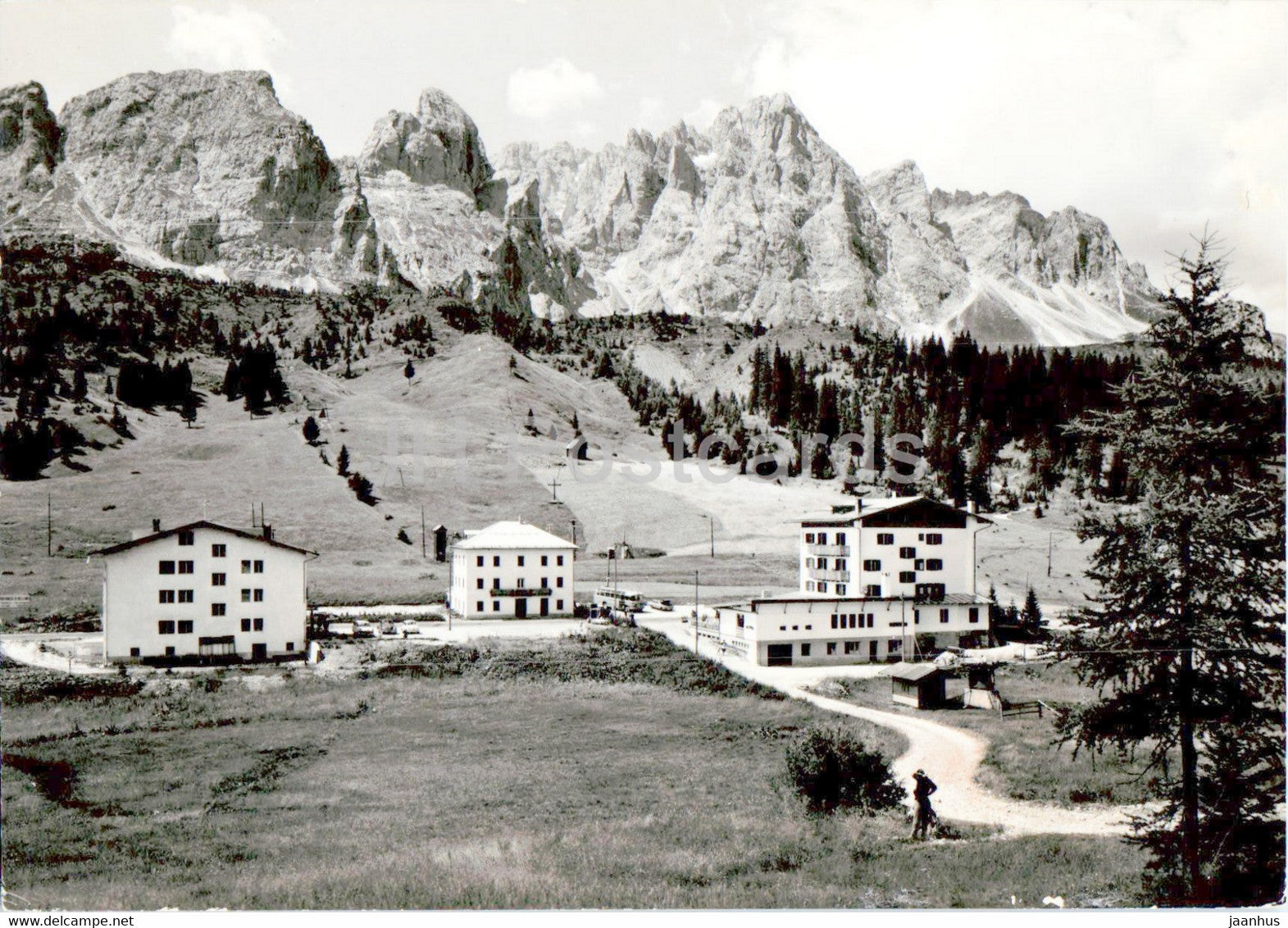 Passo Monte Croce Comelico 1656 m - Gruppo Propera - Kreuzbergpass - 1965 - Italy - used - JH Postcards