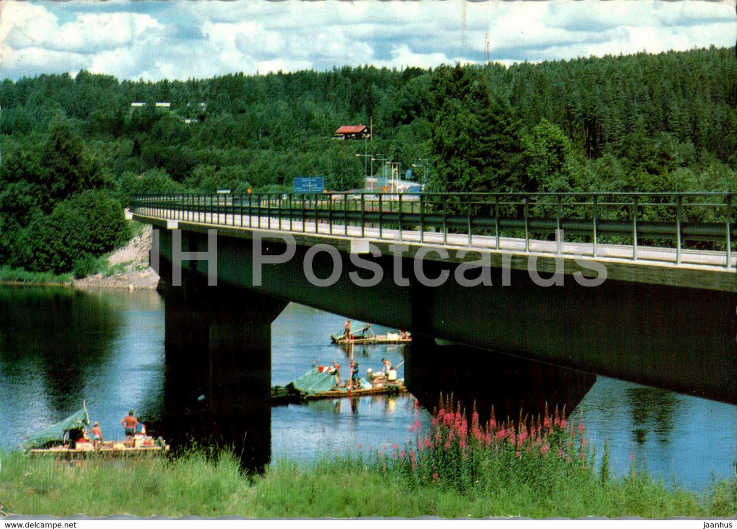 Ovre Klaralvdalen - Bilvag och vattenvag korsas vid Ytnasangen -  bridge - 1989 - Sweden - used - JH Postcards