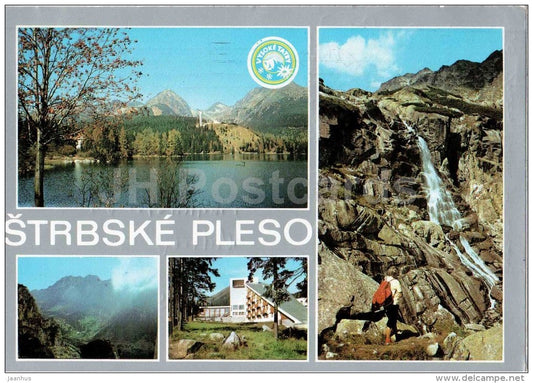 Strbske Pleso - Skok waterfall - hotel FIS - Vysoke Tatry - High Tatras - Czechoslovakia - Slovakia - used 1972 - JH Postcards