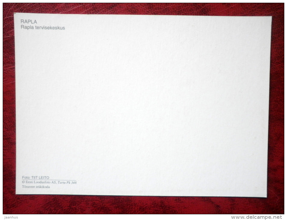 Rapla Health centre - Estonia - unused - JH Postcards