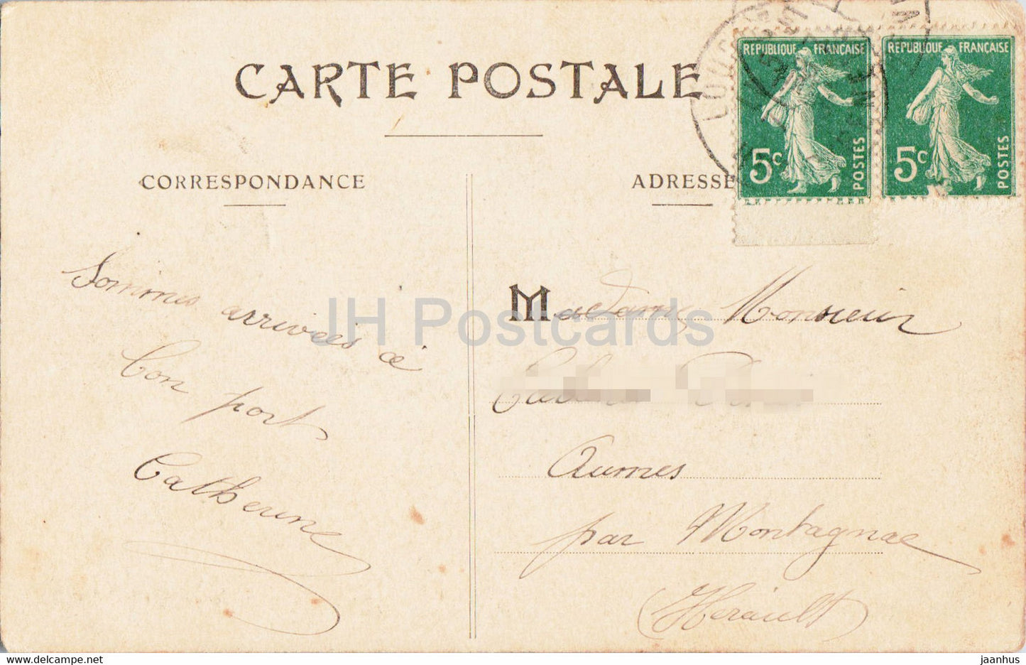 Lourdes - La Grotte et La Basilique - 819 - old postcard - France - used