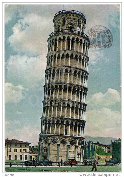 La Torre Pendente - The Tower - Pisa - Italia - Italy - sent from Italy Pisa to Germany 1956 - JH Postcards