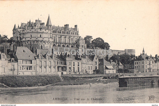 Amboise - Vue sur le Chateau - castle - 67 - old postcard - France - unused - JH Postcards