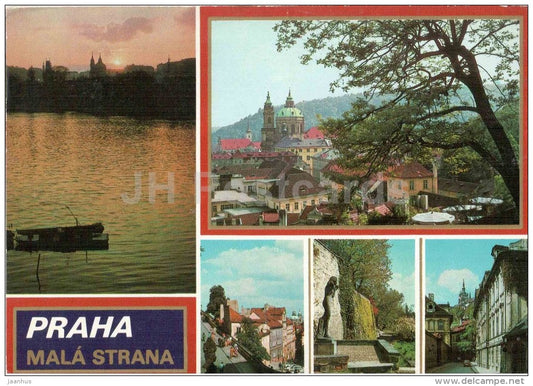 Praha - Prague - Mala Strana - town hall ramp and Neruda Street - Ledeburk terraces - Czechoslovakia - Czech - used - JH Postcards