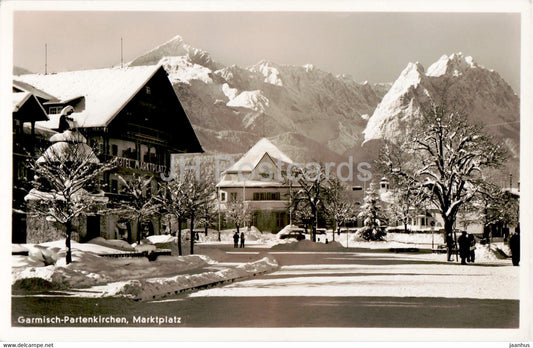 Garmisch Partenkirchen - Marktplatz - old postcard - 1953 - Germany - used - JH Postcards