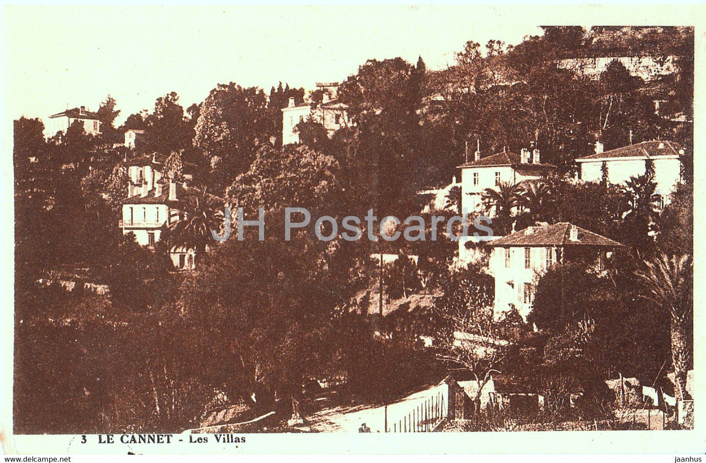 Le Cannet - Les Villas - 3 - old postcard - France - unused - JH Postcards