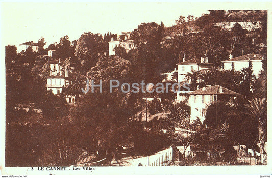 Le Cannet - Les Villas - 3 - old postcard - France - unused - JH Postcards