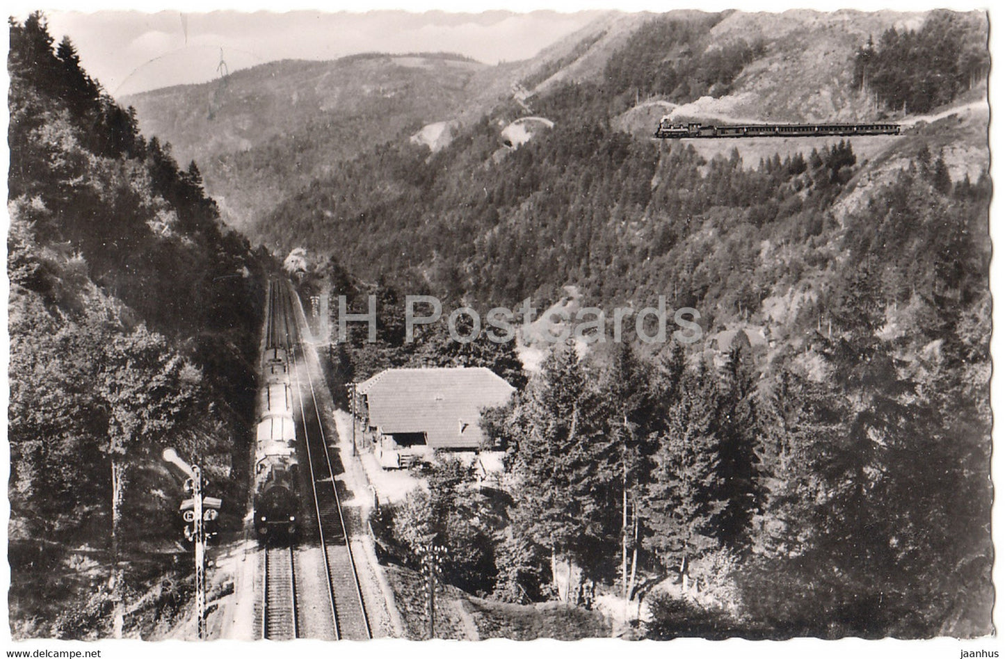 Schwarzwaldbahn bei Triberg - train - railway - Germany - used - JH Postcards