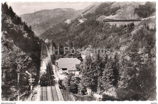 Schwarzwaldbahn bei Triberg - train - railway - Germany - used - JH Postcards