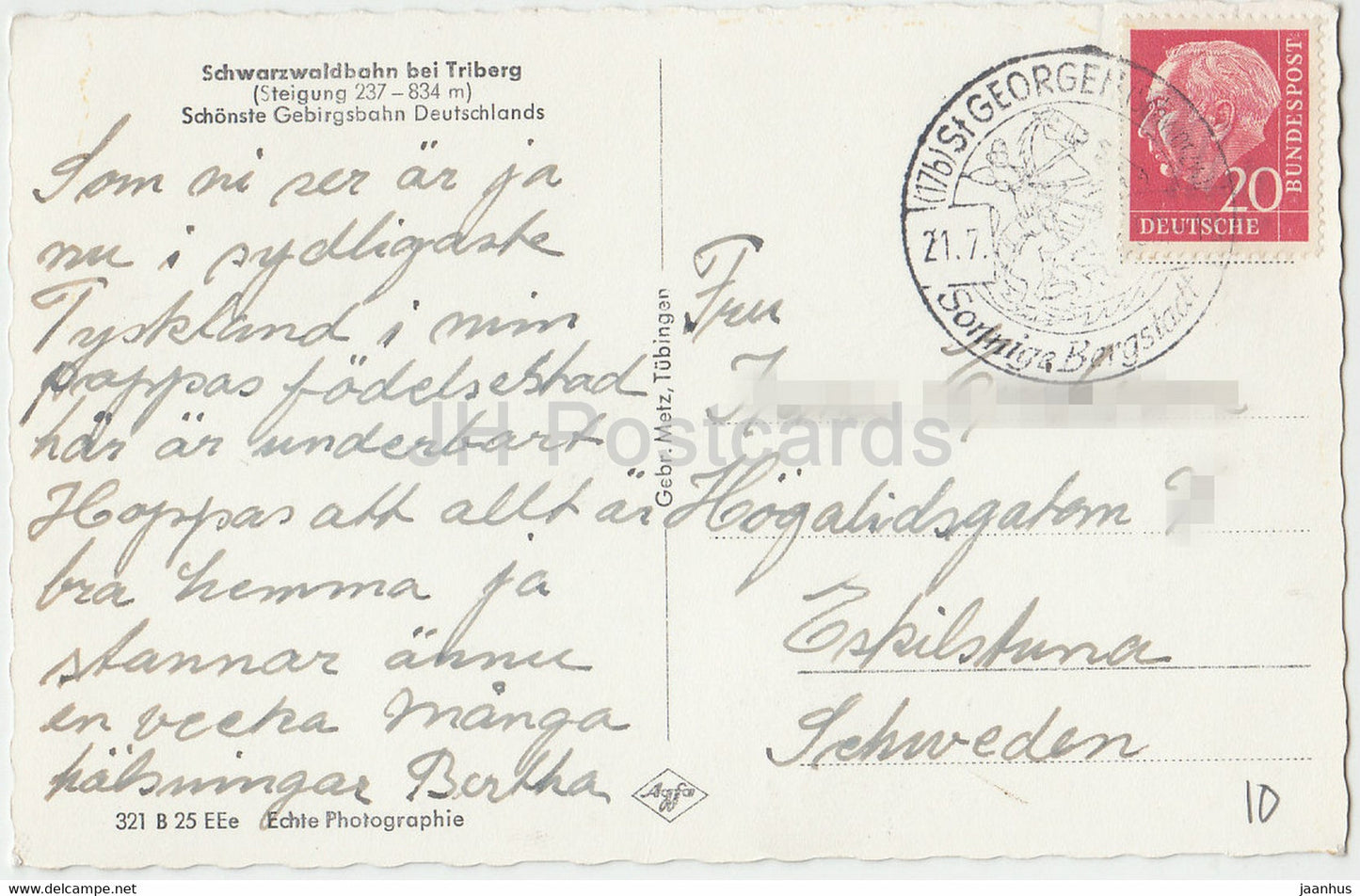 Schwarzwaldbahn bei Triberg - Zug - Eisenbahn - Deutschland - gebraucht