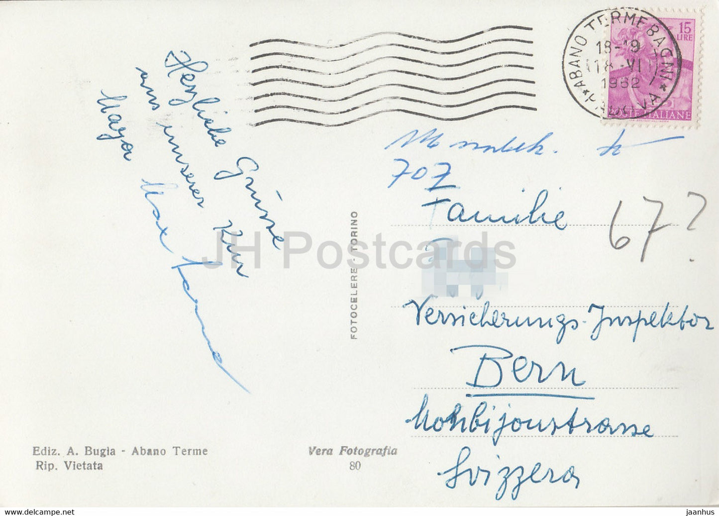 Saluti da Abano Terme - Citta del Fango - via Roma - Pietro d'Abano - 1962 - Italie - occasion