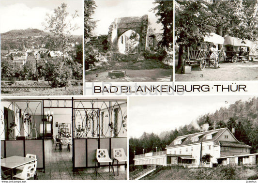 Bad Blankenburg - Thur - Burgruine Greifenstein - Jugendherberge Wendolin Schaller - Germany DDR - unused - JH Postcards