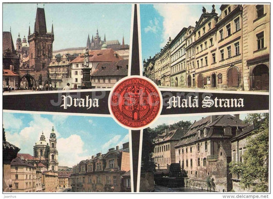 Praha - Prague - Mala Strana - Neruda street - Karmelitska street - Certovka - Czechoslovakia - Czech - unused - JH Postcards