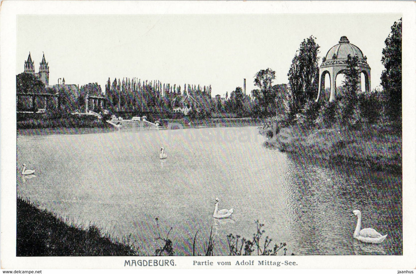 Magdeburg - Partie vom Adolf Mittag See - old postcard - Germany - unused - JH Postcards