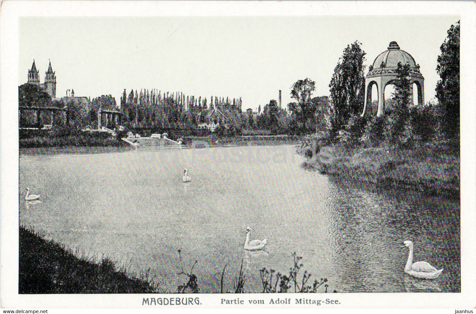 Magdeburg - Partie vom Adolf Mittag See - old postcard - Germany - unused - JH Postcards