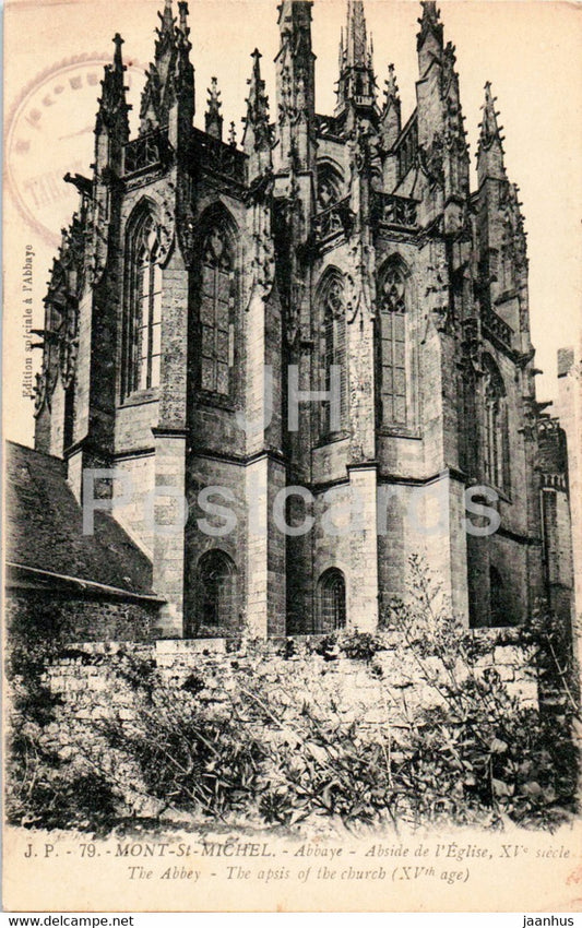 Mont St Michel - Abbaye - Abside de l'Eglise - 79 - church - old postcard - France - unused - JH Postcards