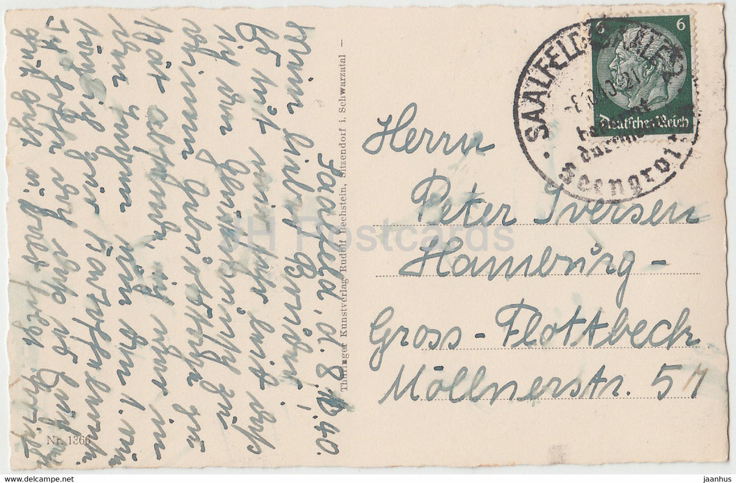 Saalfeld Saale - Kulm - 1366 - old postcard - 1940 - Germany - used