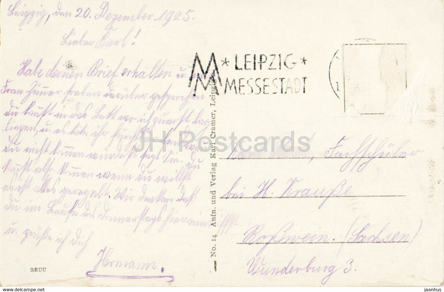 Leipzig - Markt mit Altem Rathaus und Siegesdenkmal - Rathaus - Denkmal - alte Postkarte - 1925 - Deutschland - gebraucht