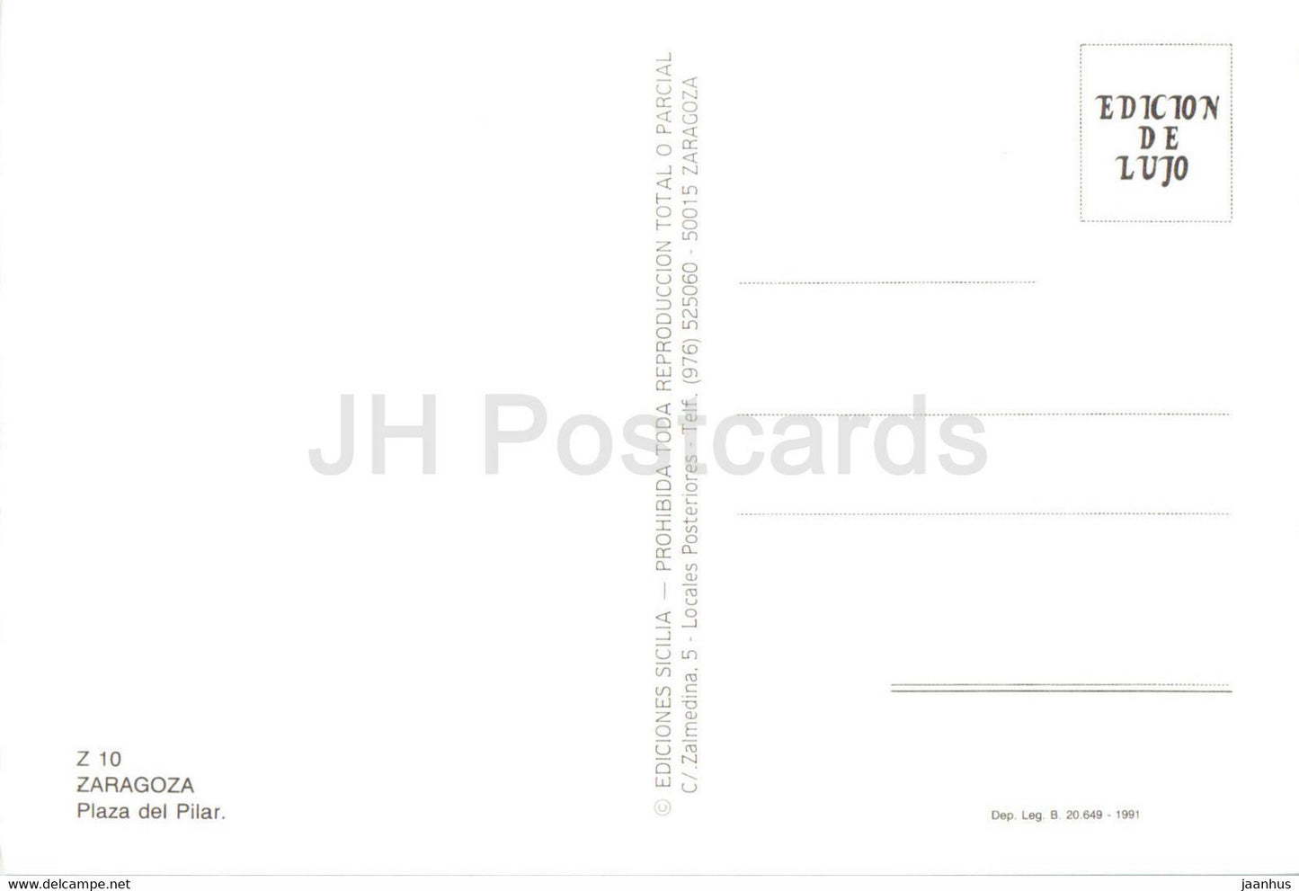 Zaragoza - Plaza del Pilar - 10 - Spain - unused