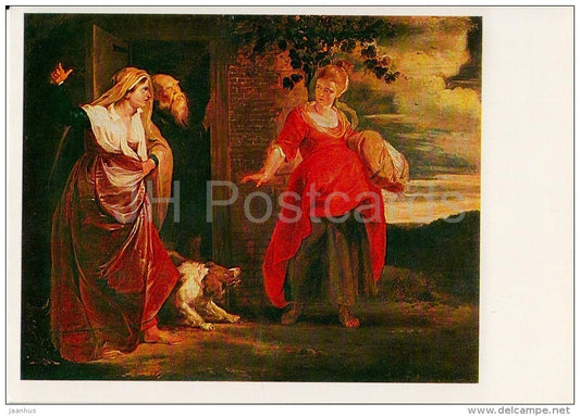 painting by Peter Paul Rubens - Hagar sen away from the House of Abraham - Flemish art - 1983 - Russia USSR - unused - JH Postcards