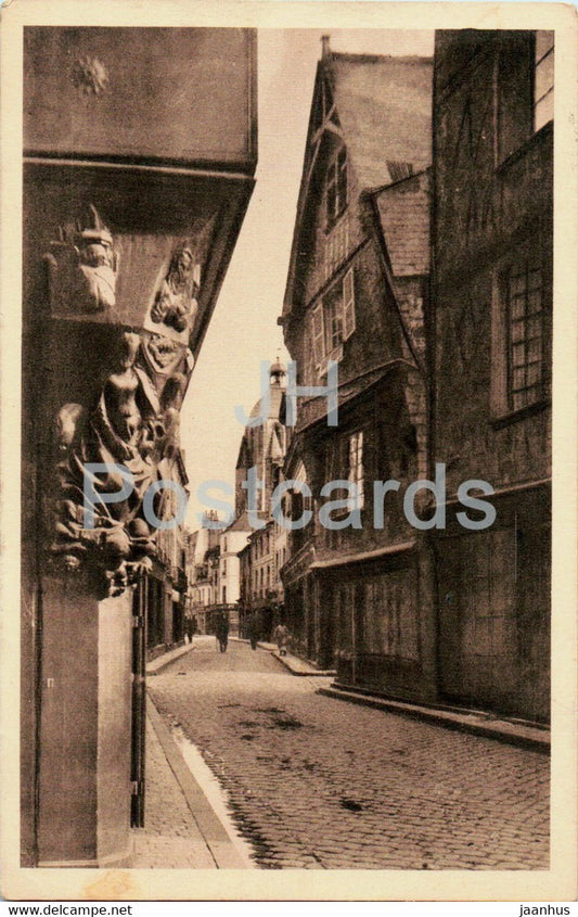 Tours - Vieilles Maisons - Place Plumerau - 109 - old postcard - 1939 - France - used - JH Postcards