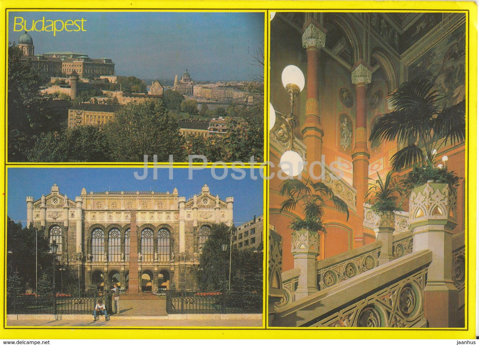 Budapest - castle hill - architecture - 1990 - Hungary - used - JH Postcards