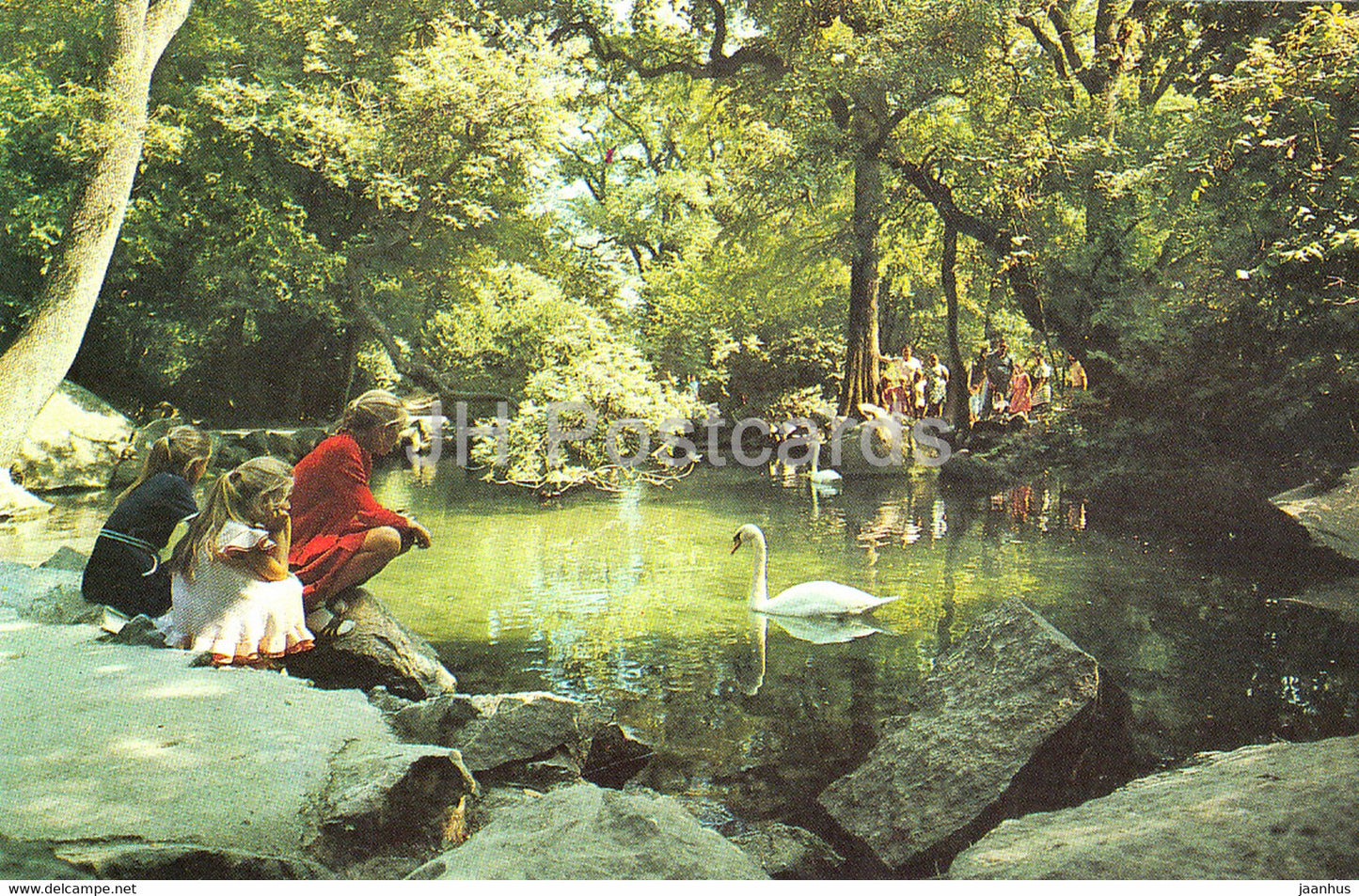 Swan Lake in the Upper Park - Alupka Palace Museum - Crimea - 1990 - Ukraine USSR - unused - JH Postcards