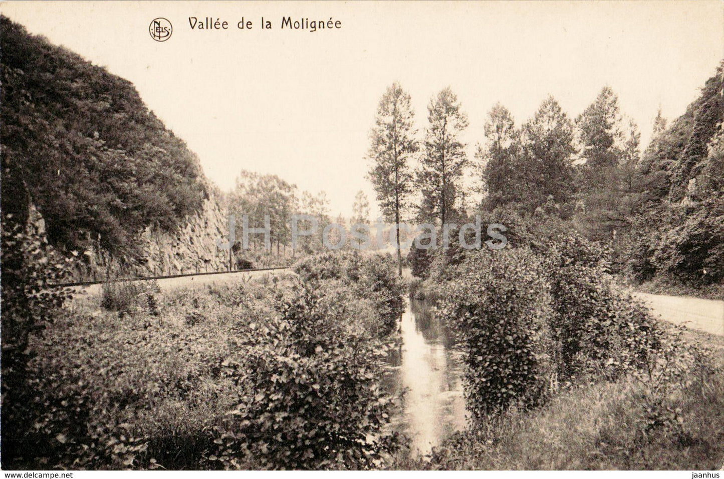 Valle de la Molignee - old postcard - Belgium - unused - JH Postcards