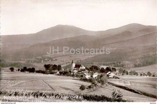 Sommerfrische Lam i Bayr Wald m Arber 1458 m - old postcard - 1960 - Germany - used - JH Postcards