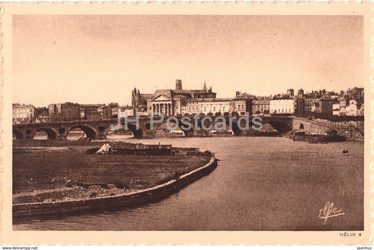 Toulouse - Le Pont Neuf  - La Garonne et la Prairie des Filtres - bridge - 113 - old postcard - France - unused - JH Postcards