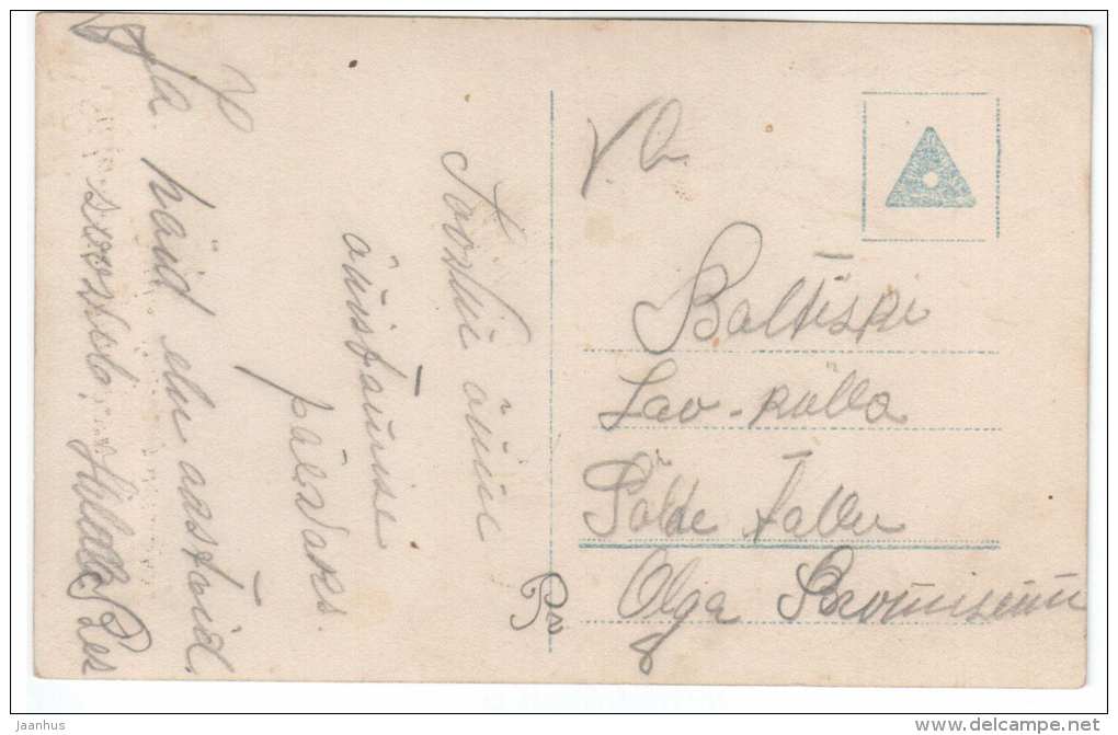 Young woman - flowers - NPG 7475/1 - old postcard - circulated in Estonia - used - JH Postcards